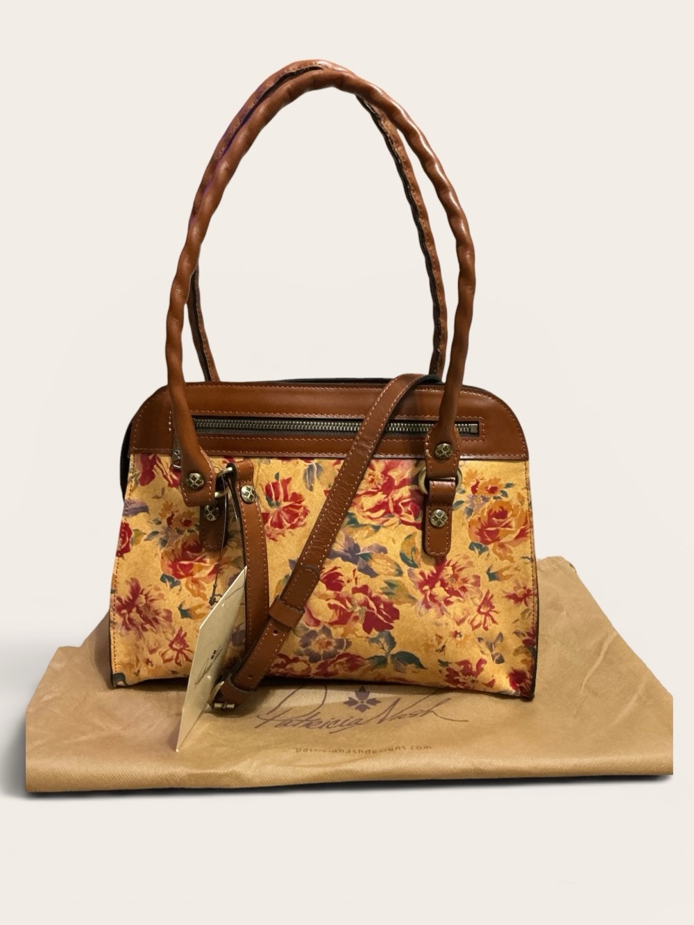 PATRICIA NASH Calvi Satchel Vintage Victorian Garden Coastal Cowgirl $249 NWT